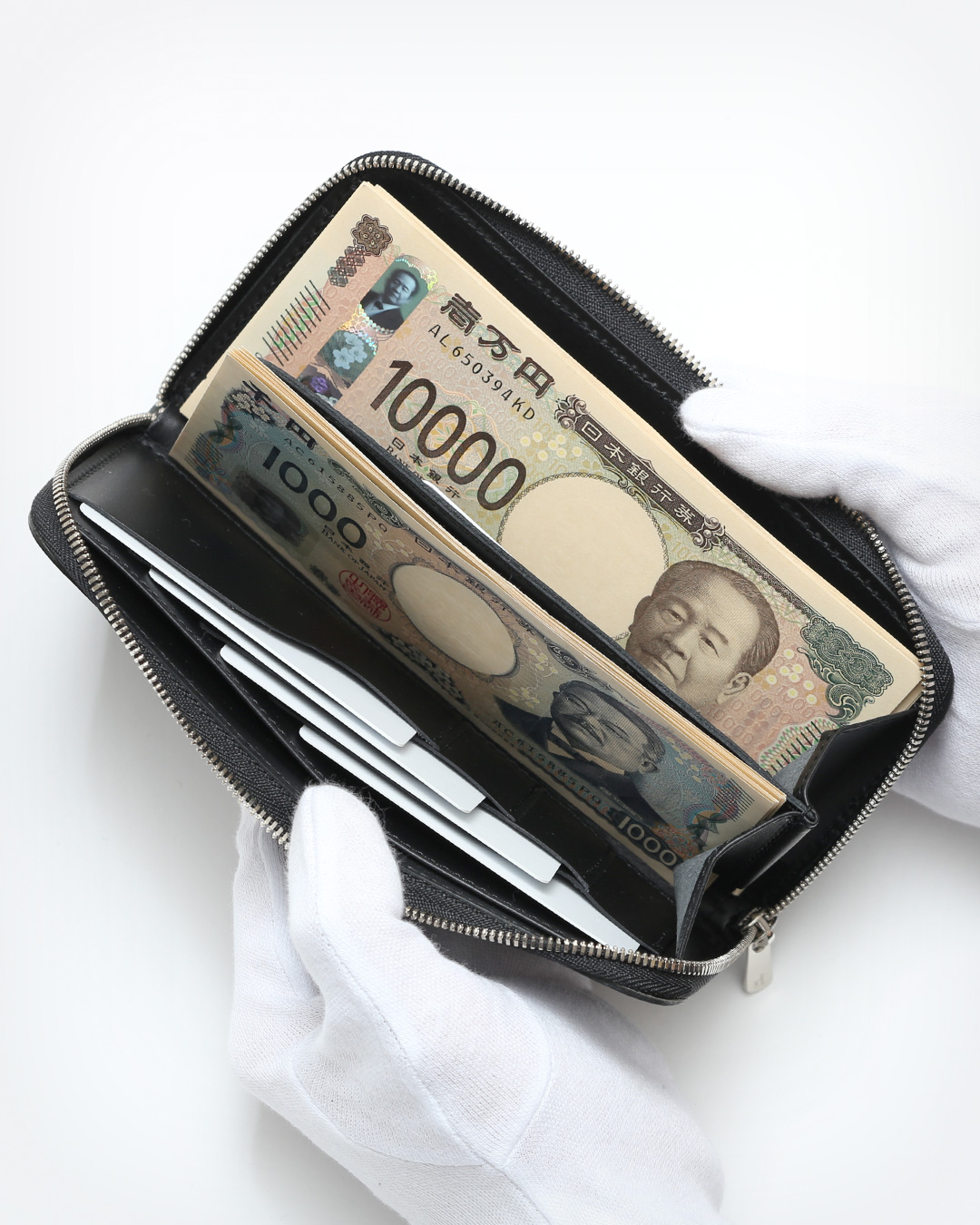 長財布 お札 ぴったり 収納 丁度 ラウンドファスナー 小さい 小振り コンパクト