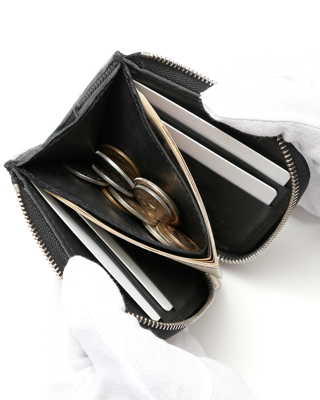 Lジップ ミニ 財布 お金 入れ方