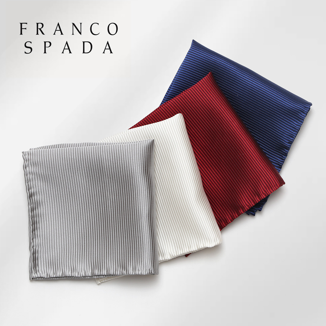 フランコスパダ ポケットチーフ 無地