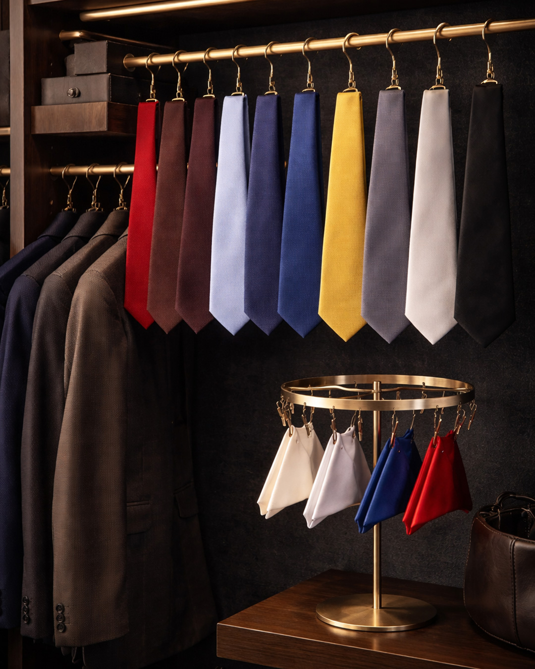 ネクタイとポケットチーフの取り扱い方法