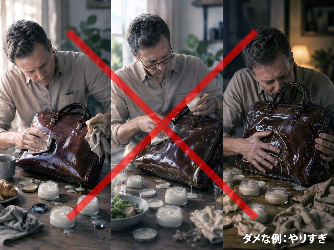 本革製品のメンテナンス注意点|クリームは月に1回が上限