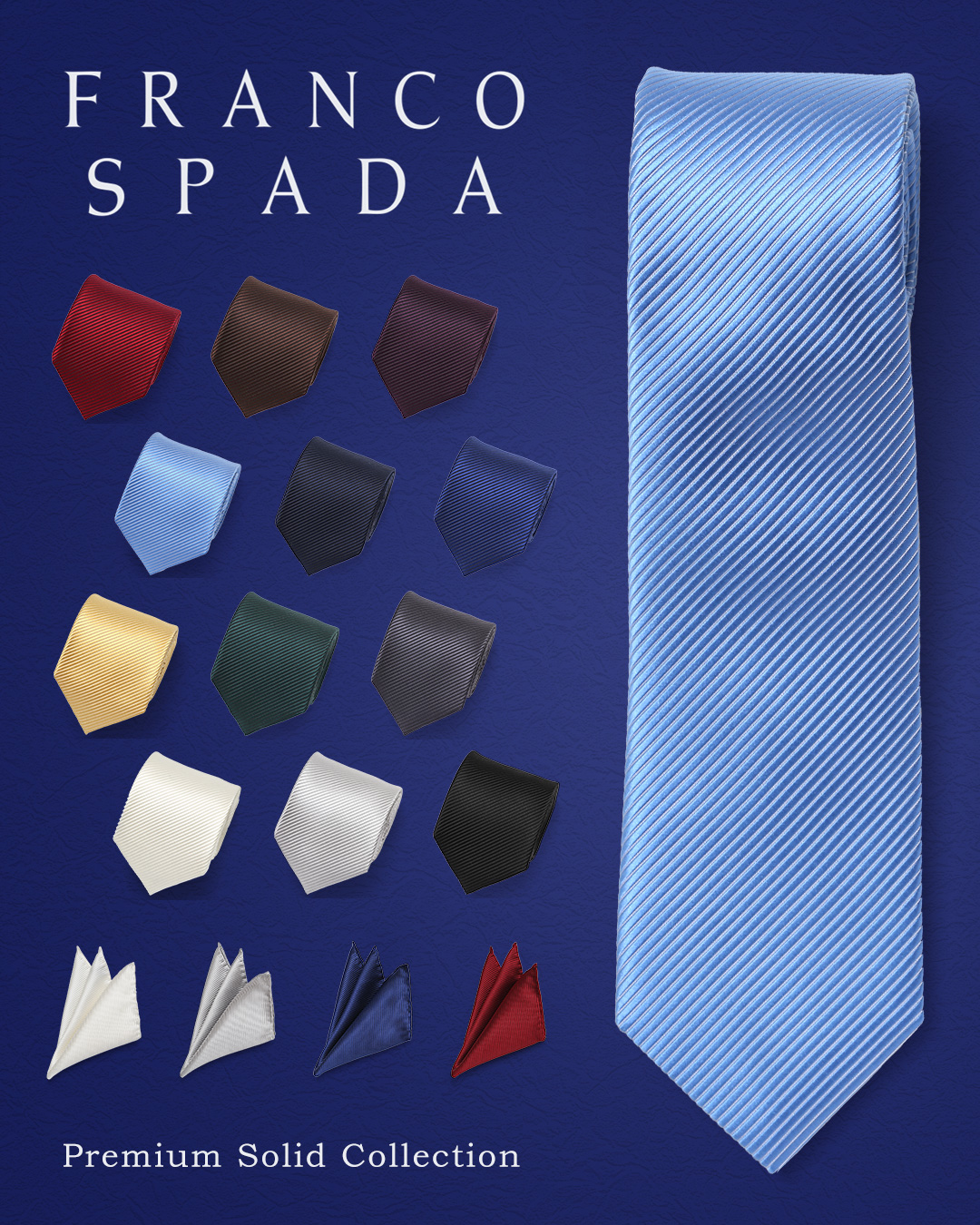 フランコスパダ無地ネクタイ