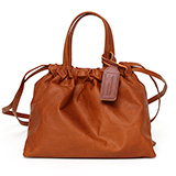 BEAU DESSIN(ボーデッサン) オリガミ 巾着レザーバッグ キャメル