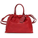 BEAU DESSIN(ボーデッサン) オリガミ 巾着レザーバッグ レッド