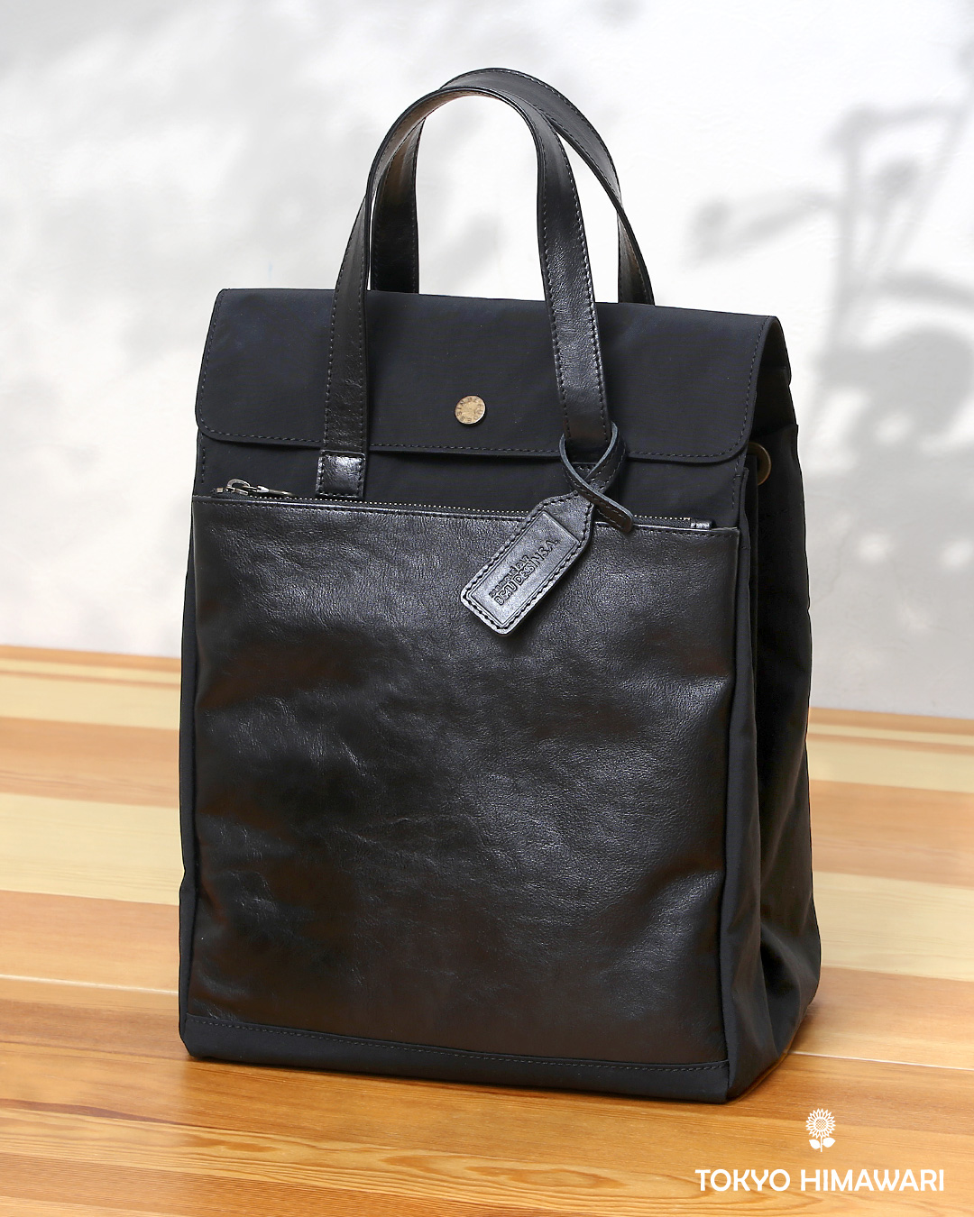 トートバッグ メンズ 縦型 ビジネスバッグ A4 13インチPC 15インチPC ブラック 黒 黒色 トート 高密度ナイロン 本革 フラップ付き オフィスカジュアル おしゃれ 通勤 日本製 ブランド BEAU DESSIN ボーデッサン