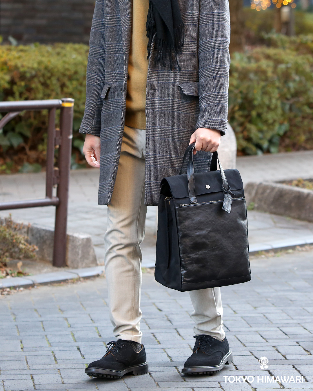 トートバッグ メンズ 縦型 ビジネスバッグ A4 13インチPC 15インチPC ブラック 黒 黒色 トート 高密度ナイロン 本革 フラップ付き オフィスカジュアル おしゃれ 通勤 日本製 ブランド BEAU DESSIN ボーデッサン