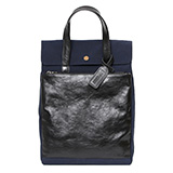 BEAU DESSIN(ボーデッサン) ザック×Mシュリンク フラップ付き縦型トートバッグ ネイビー