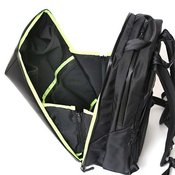  beruf baggage ビジネスリュック メンズ 本革 防水レザー 日本製 バックパック ブラック 黒 黒色 15インチ 15.6インチ ノートPC 収納可能 2気室 エアーバリスティックナイロン スーツ オフィスカジュアル 自転車 通勤 雨 ベルーフバゲージ brf-GR26-WPL