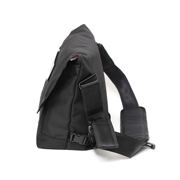 beruf baggage メッセンジャーバッグ メンズ 16L 防水 日本製 ショルダーバッグ ブラック 黒 黒色 15インチ PC収納可能 エアーバリスティックナイロン 自転車 通勤 リフレクター 斜め掛け フラップ ベルーフバゲージ HOBO 16 brf-CF33-BTX