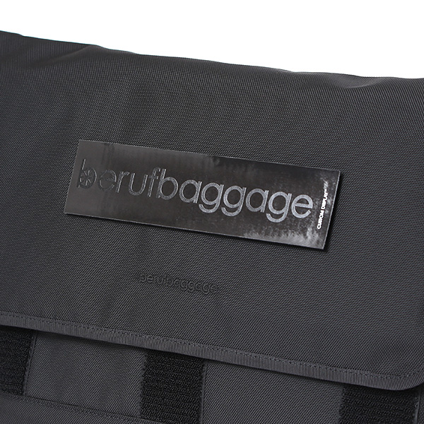 beruf baggage メッセンジャーバッグ メンズ 16L 防水 日本製 ショルダーバッグ ブラック 黒 黒色 15インチ PC収納可能 エアーバリスティックナイロン 自転車 通勤 リフレクター 斜め掛け フラップ ベルーフバゲージ HOBO 16 brf-CF33-BTX