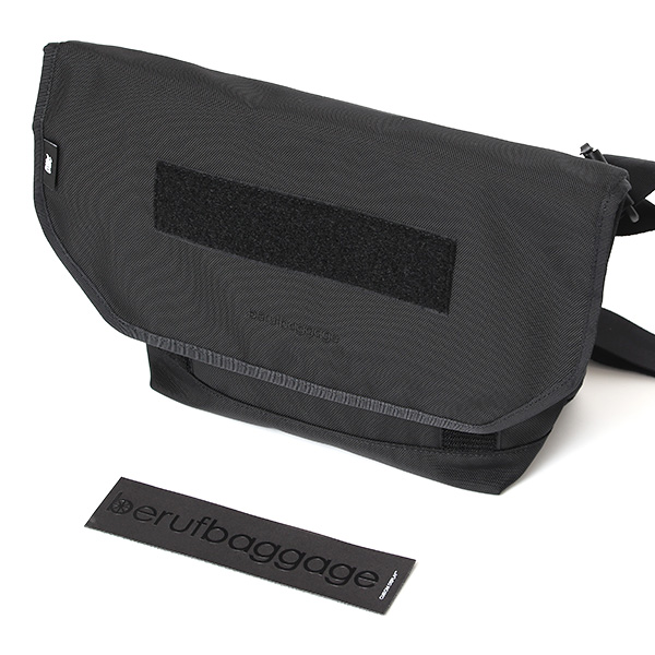 beruf baggage メッセンジャーバッグ メンズ 小型 8L 防水 日本製 ブラック 黒 黒色 小さい 小振り ミニ ショルダーバッグ エアーバリスティックナイロン 自転車 通勤 リフレクター 斜め掛け フラップ ベルーフバゲージ HOBO 16 brf-CF33-BTX