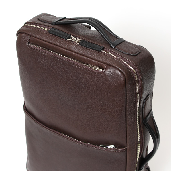  ビジネスリュック メンズ 本革 A4 13インチPC 15インチPC ブラウン 茶 茶色 レザー バックパック 経年変化 リュックサック エイジング 日本製 FIVE WOODS ファイブウッズ グレイン2.0 39601