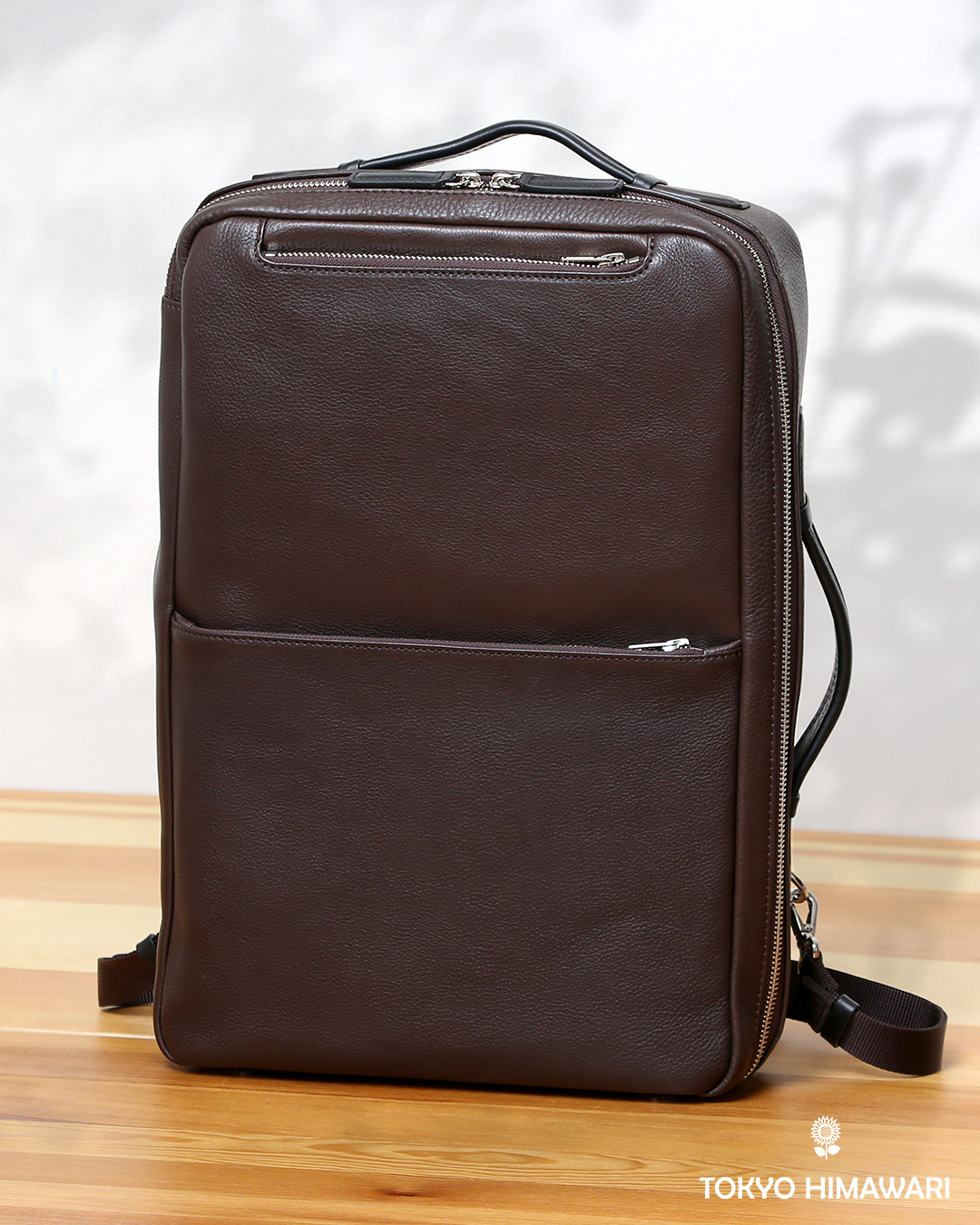 ビジネスリュック メンズ 本革 A4 13インチPC 15インチPC ブラウン 茶 茶色 レザー バックパック 経年変化 リュックサック エイジング 日本製 FIVE WOODS ファイブウッズ グレイン2.0 39601