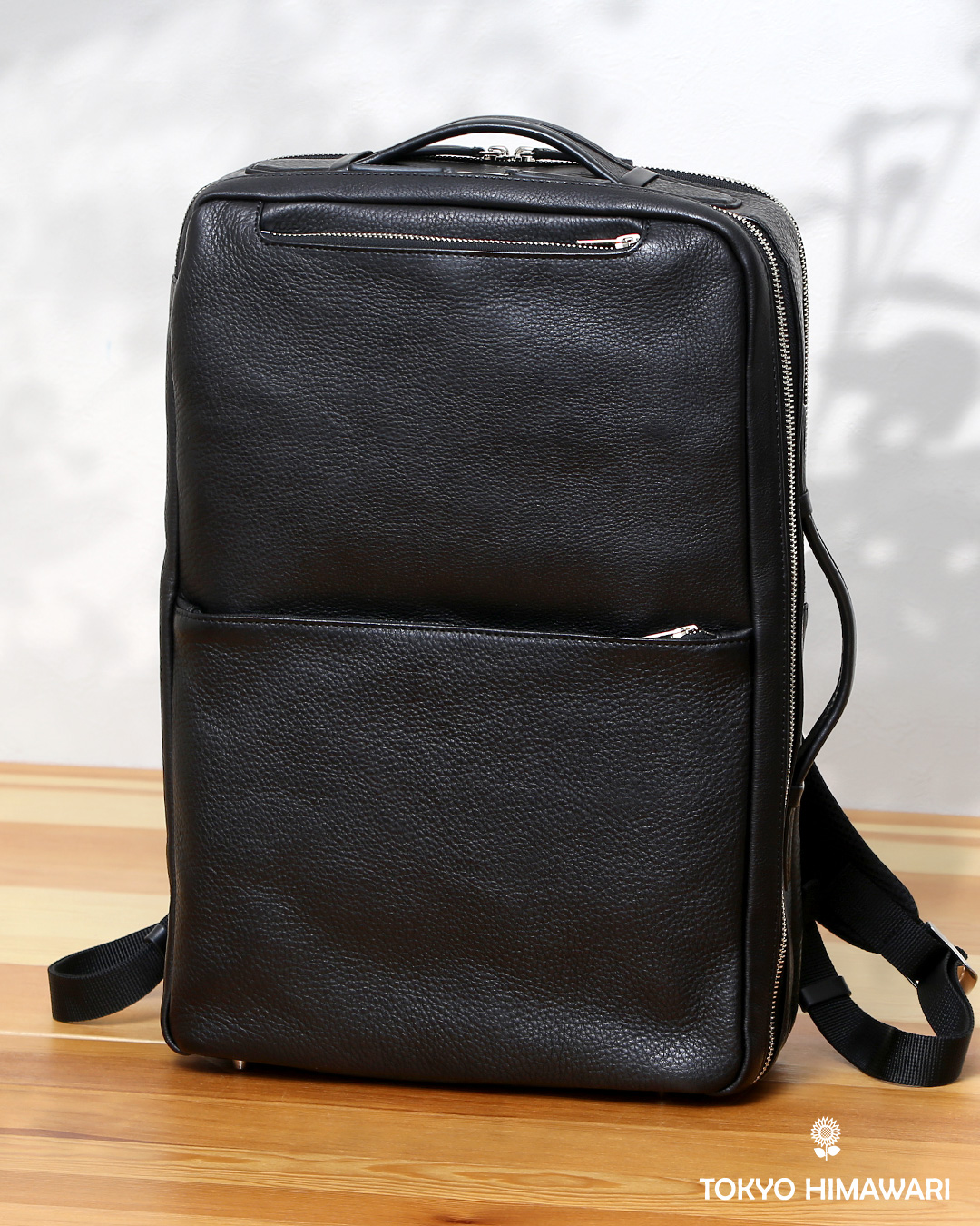 ビジネスリュック メンズ 本革 A4 13インチPC 15インチPC  ブラック 黒 黒色 大容量 レザー バックパック 2気室 経年変化 大きめ リュックサック エイジング 日本製 FIVE WOODS ファイブウッズ グレイン2.0 39602