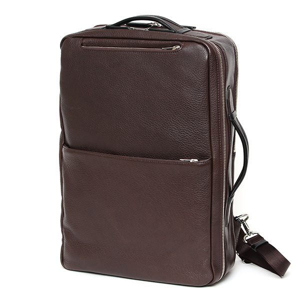  ビジネスリュック メンズ 本革 A4 13インチPC 15インチPC  ブラウン 茶 茶色 大容量 レザー バックパック 2気室 経年変化 大きめ リュックサック エイジング 日本製 FIVE WOODS ファイブウッズ グレイン2.0 39602