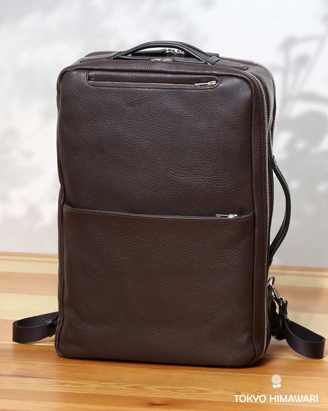 ビジネスリュック メンズ 本革 A4 13インチPC 15インチPC  ブラウン 茶 茶色 大容量 レザー バックパック 2気室 経年変化 大きめ リュックサック エイジング 日本製 FIVE WOODS ファイブウッズ グレイン2.0 39602