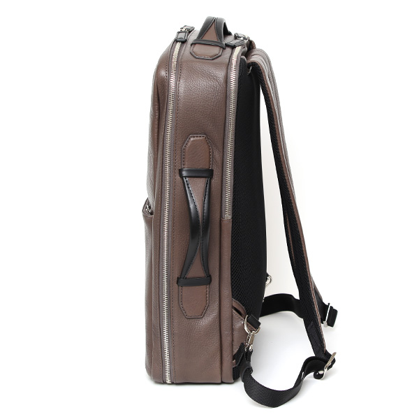  ビジネスリュック メンズ 本革 A4 13インチPC 15インチPC  ベージュ 肌色 大容量 レザー バックパック 2気室 経年変化 大きめ リュックサック エイジング 日本製 FIVE WOODS ファイブウッズ グレイン2.0 39602