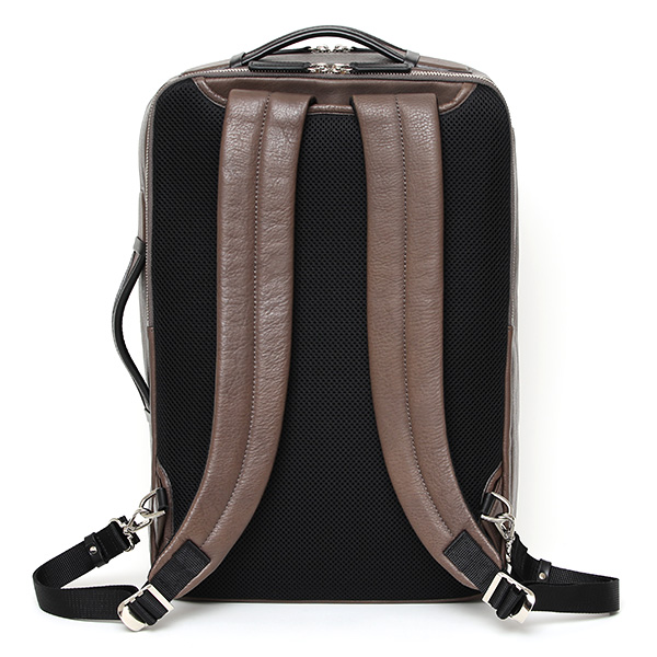  ビジネスリュック メンズ 本革 A4 13インチPC 15インチPC  ベージュ 肌色 大容量 レザー バックパック 2気室 経年変化 大きめ リュックサック エイジング 日本製 FIVE WOODS ファイブウッズ グレイン2.0 39602