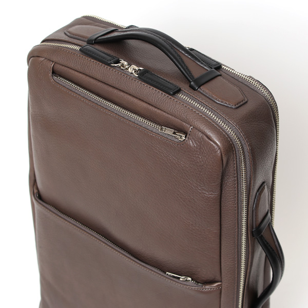  ビジネスリュック メンズ 本革 A4 13インチPC 15インチPC  ベージュ 肌色 大容量 レザー バックパック 2気室 経年変化 大きめ リュックサック エイジング 日本製 FIVE WOODS ファイブウッズ グレイン2.0 39602