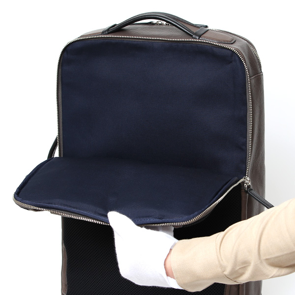  ビジネスリュック メンズ 本革 A4 13インチPC 15インチPC  ベージュ 肌色 大容量 レザー バックパック 2気室 経年変化 大きめ リュックサック エイジング 日本製 FIVE WOODS ファイブウッズ グレイン2.0 39602