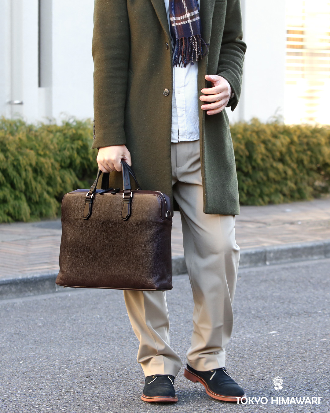 ビジネスバッグ 本革 メンズ A4 13インチPC 15インチPC ブラウン 茶 茶色 レザー ブリーフケース 通勤 2WAY かばん ショルダーストラップ付属 経年変化 エイジング 30代 40代 50代 日本製 FIVE WOODS ファイブウッズ グレイン2.0 39604