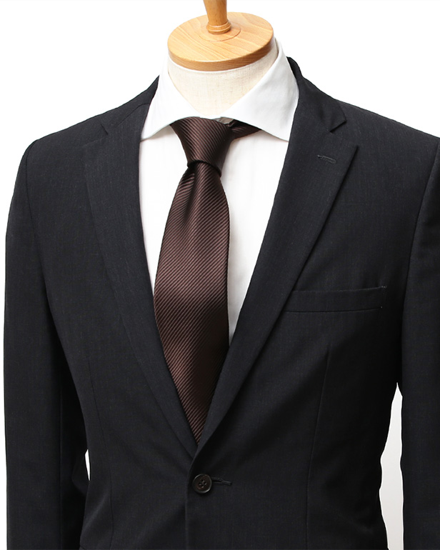 ネクタイ 日本製 手縫い 共裏地 シルク100% 無地 ブラウン 茶 茶色 ビジネス 仕事 フォーマル 結婚式 披露宴 パーティー 男性 メンズ 高級 プレゼント ギフト 化粧箱付き 30代 40代 50代 60代 フランコ スパダ Franco Spada