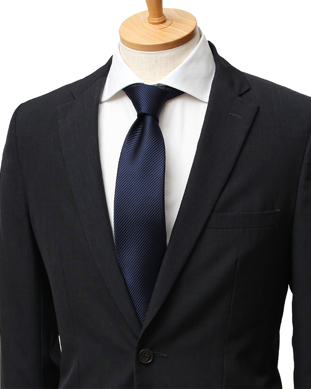 ネクタイ 日本製 手縫い 共裏地 シルク100％ 無地 ブルー ネイビー 青色 ビジネス 仕事 フォーマル 結婚式 披露宴 パーティー 男性 メンズ 高級 プレゼント ギフト 化粧箱付き 30代 40代 50代 60代 フランコ スパダ Franco Spada