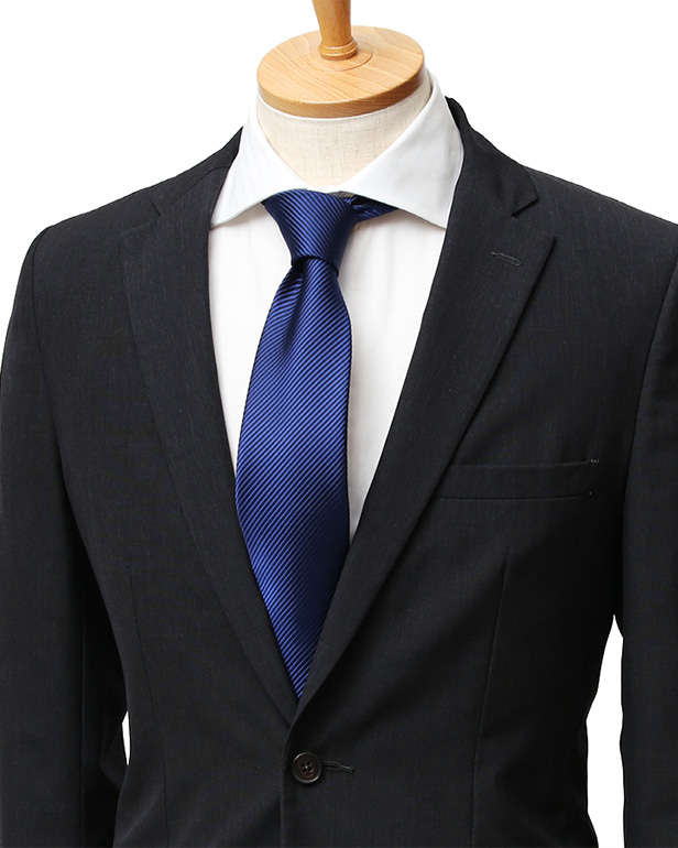 ネクタイ 日本製 手縫い 共裏地 シルク100％ 無地 ブルー ネイビー 青色 ビジネス 仕事 フォーマル 結婚式 披露宴 パーティー 男性 メンズ 高級 プレゼント ギフト 化粧箱付き 30代 40代 50代 60代 フランコ スパダ Franco Spada