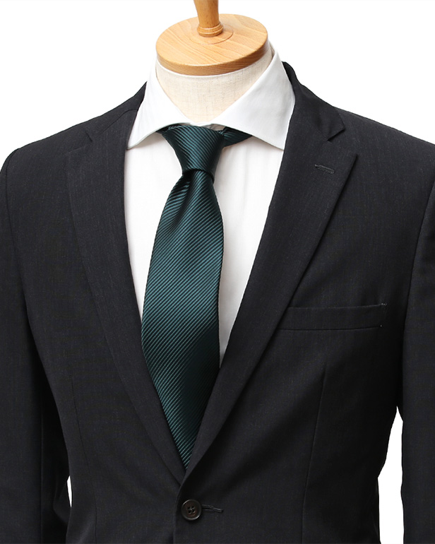 ネクタイ 日本製 手縫い 共裏地 シルク100% 無地 グリーン 緑色 ビジネス 仕事 フォーマル 結婚式 披露宴 パーティー 男性 メンズ 高級 プレゼント ギフト 化粧箱付き 30代 40代 50代 60代 フランコ スパダ Franco Spada