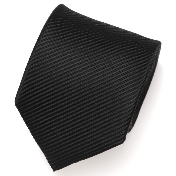 ネクタイ 日本製 手縫い 共裏地 シルク100% 冠婚葬祭 無地 ブラック 黒 黒色 ビジネス 仕事 フォーマル 結婚式 披露宴 パーティー 男性 メンズ 高級 プレゼント ギフト 化粧箱付き 30代 40代 50代 60代 フランコ スパダ Franco Spada