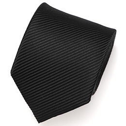 Franco Spada(フランコ スパダ) 無地 冠婚葬祭 手縫い 共裏地 ネクタイ [fra0093] ブラック