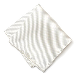 Franco Spada(フランコ スパダ) ポケットチーフ ハンドロール 手縫い ネクタイ [fra0094] オフホワイト