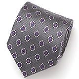 Franco Spada(フランコ スパダ) 小花 小紋柄 手縫い 共裏地 ネクタイ [fra0095] グレー