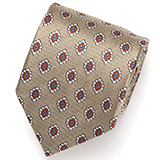 Franco Spada(フランコ スパダ) 小花 小紋柄 手縫い 共裏地 ネクタイ [fra0095] ベージュ