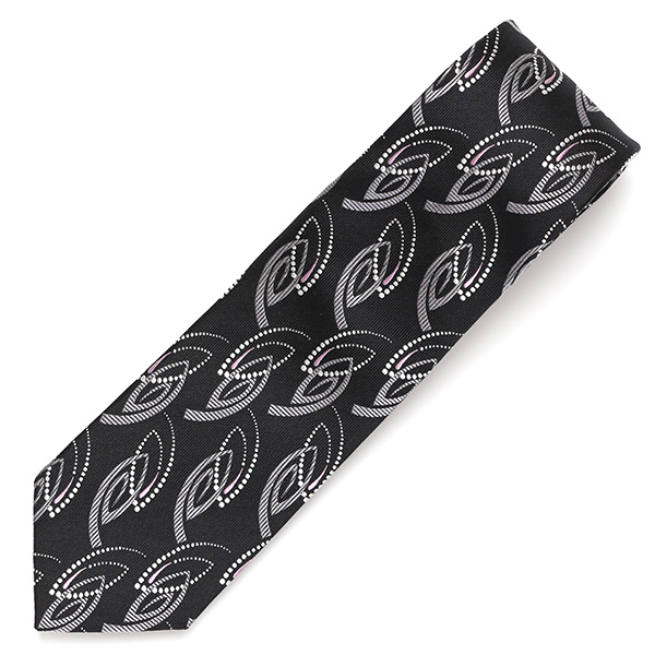  ネクタイ 日本製 手縫い 共裏地 シルク100％ ジオメトリック ペイズリー柄 ブラック 黒 黒色 ビジネス 仕事 結婚式 披露宴 パーティー 男性 メンズ 高級 プレゼント ギフト 化粧箱付き 30代 40代 50代 60代 フランコ スパダ Franco Spada