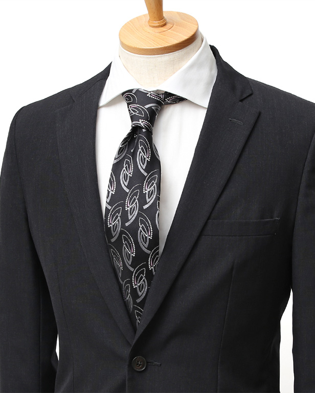 ネクタイ 日本製 手縫い 共裏地 シルク100％ ジオメトリック ペイズリー柄 ブラック 黒 黒色 ビジネス 仕事 結婚式 披露宴 パーティー 男性 メンズ 高級 プレゼント ギフト 化粧箱付き 30代 40代 50代 60代 フランコ スパダ Franco Spada