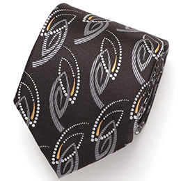 Franco Spada(フランコ スパダ) ジオメトリック柄 手縫い 共裏地 ネクタイ [fra0096] ブラウン