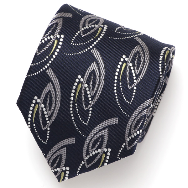  ネクタイ 日本製 手縫い 共裏地 シルク100％ ジオメトリック ペイズリー柄 ブルー ネイビー 青色 ビジネス 仕事 結婚式 披露宴 パーティー 男性 メンズ 高級 プレゼント ギフト 化粧箱付き 30代 40代 50代 60代 フランコ スパダ Franco Spada