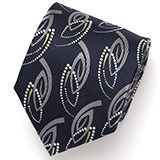 Franco Spada(フランコ スパダ) ジオメトリック柄 手縫い 共裏地 ネクタイ [fra0096] ネイビー