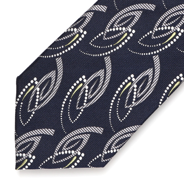  ネクタイ 日本製 手縫い 共裏地 シルク100％ ジオメトリック ペイズリー柄 ブルー ネイビー 青色 ビジネス 仕事 結婚式 披露宴 パーティー 男性 メンズ 高級 プレゼント ギフト 化粧箱付き 30代 40代 50代 60代 フランコ スパダ Franco Spada
