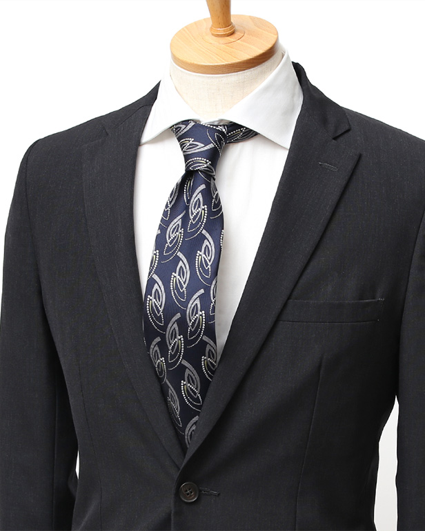 ネクタイ 日本製 手縫い 共裏地 シルク100% ジオメトリック ペイズリー柄 ブルー ネイビー 青色 ビジネス 仕事 結婚式 披露宴 パーティー 男性 メンズ 高級 プレゼント ギフト 化粧箱付き 30代 40代 50代 60代 フランコ スパダ Franco Spada