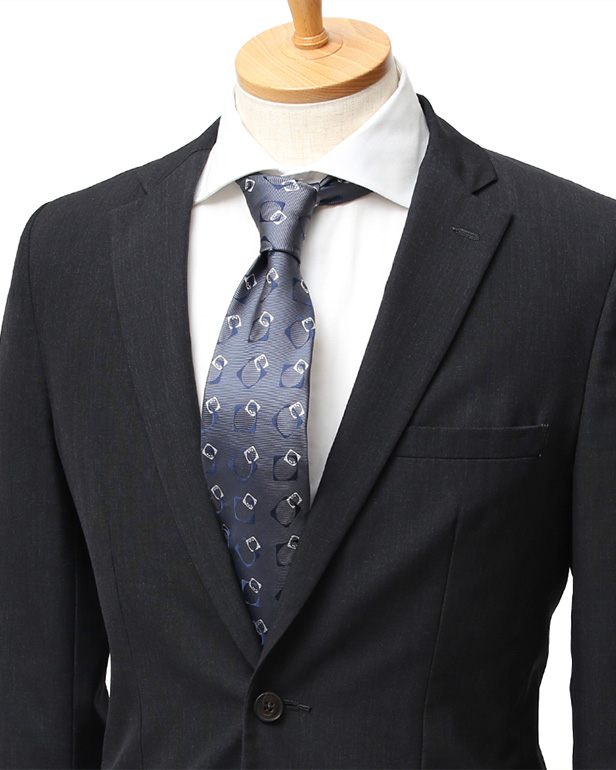 ネクタイ 日本製 手縫い 共裏地 シルク100％ 小紋柄 グレー グレイ 灰色 ビジネス 仕事 フォーマル 結婚式 披露宴 パーティー 男性 メンズ 高級 プレゼント ギフト 化粧箱付き 30代 40代 50代 60代 フランコ スパダ Franco Spada