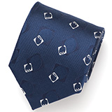 Franco Spada(フランコ スパダ) スクエアモチーフ 小紋柄 手縫い 共裏地 ネクタイ [fra0097] ネイビー