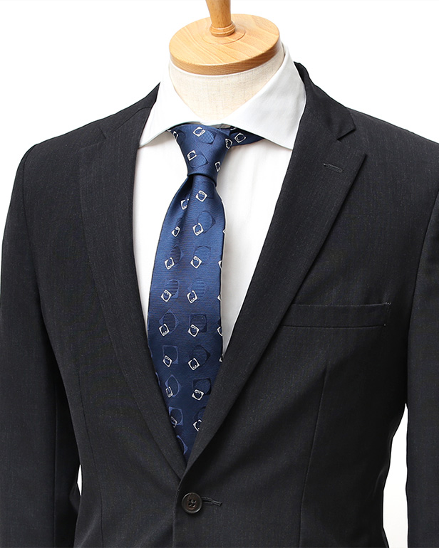 ネクタイ 日本製 手縫い 共裏地 シルク100％ 小紋柄 ブルー ネイビー 青色 ビジネス 仕事 フォーマル 結婚式 披露宴 パーティー 男性 メンズ 高級 プレゼント ギフト 化粧箱付き 30代 40代 50代 60代 フランコ スパダ Franco Spada