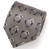 Franco Spada(フランコ スパダ) スクエアモチーフ 小紋柄 手縫い 共裏地 ネクタイ [fra0097] サンドベージュ