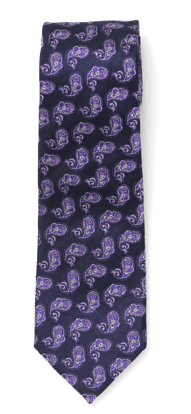 Franco Spada(フランコ スパダ) ペイズリー小紋柄 手縫い 共裏地 ネクタイ [fra0099] パープル