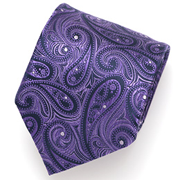 Franco Spada(フランコ スパダ) ペイズリー柄 手縫い 共裏地 ネクタイ [fra0100] パープル