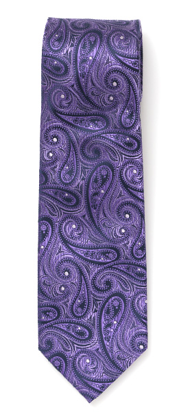 Franco Spada(フランコ スパダ) ペイズリー柄 手縫い 共裏地 ネクタイ [fra0100] パープル