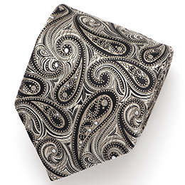 Franco Spada(フランコ スパダ) ペイズリー柄 手縫い 共裏地 ネクタイ [fra0100] シャンパンゴールド