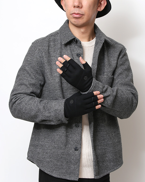 手袋 メンズ 防寒 日本製 ブランド メリノウール ブラック 黒 黒色 男性 自転車 ビジネス スーツ 自転車通勤 タッチパネル スマホ操作可能 プレゼント クリスマス ギフト handson grip(ハンズオングリップ) Hobo 1J